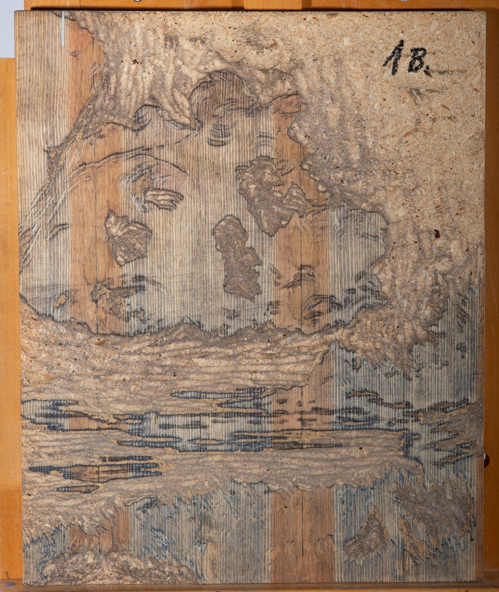 Trykkplate nr. 1B for fargen grå og blå