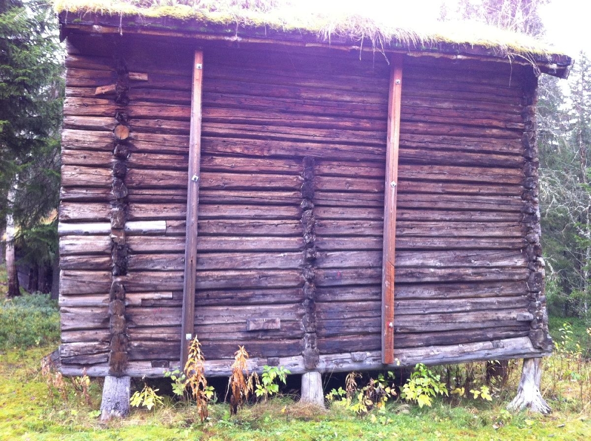Bur fra gården Turmo, Grane bygd ca 1786. Laftet, har to etasjer. I første etasje er det to rom. Innerrommet har to arbeidsplater og en stor melkiste. Fremre rom har to veggfaste senger. Trapp til loft i innerste rom. Bygningen har i dag to vinduer. 