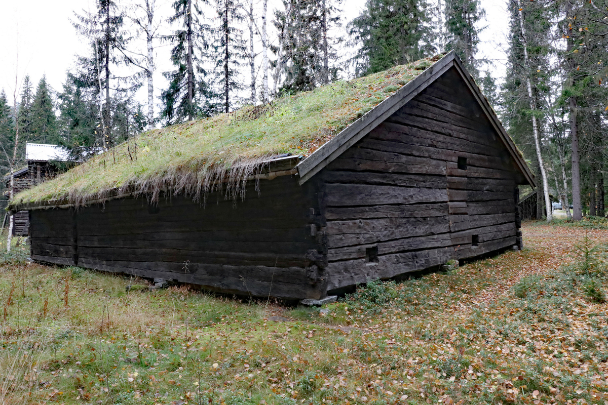 Laftet bygning med torvtak. To rom, en forgang innenfor inngangsdør og et større som som i dag brukes som forelesningssal/utstillingslokale. 