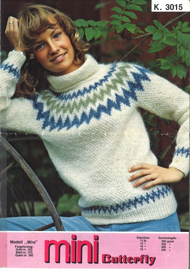 Ung jente i strikket genser