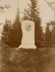 Monument till minnet av fortifikationsgeneral Leijonhufvud, rest 1890-08-25.