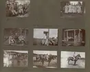 Fotoalbum innehållande bilder från Norrlands dragonregemente K 8  i Umeå åren 1910-1911.