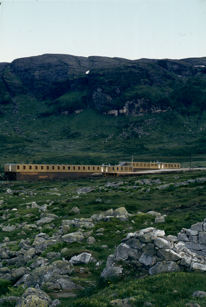 Eidfjord. Isdalen. Anleggsbrakker.