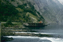 Glomfjord kraftverk. Utløp.