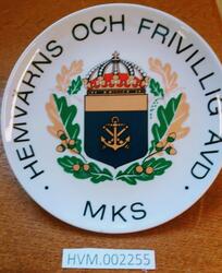 Tallrik porslin, HV Friv avd. MKS