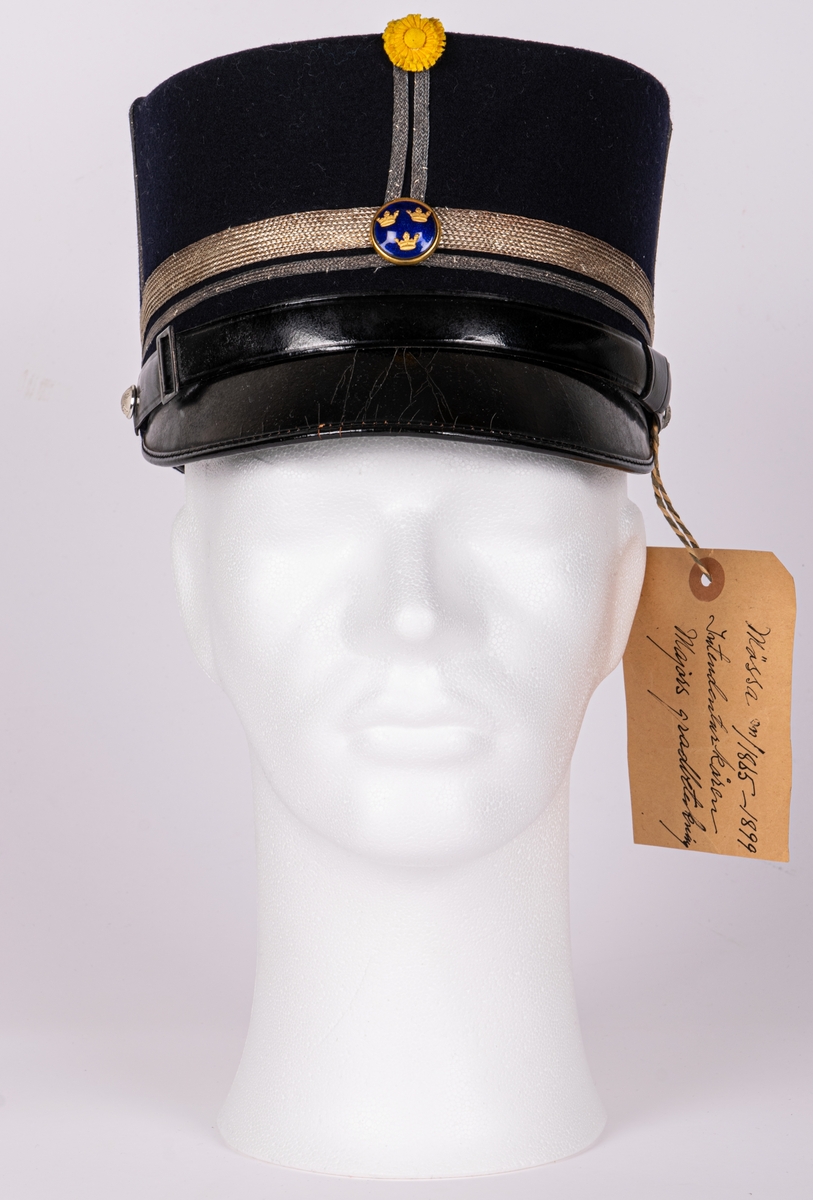 Mössa. m/1865-1899, majors gradbeteckning.