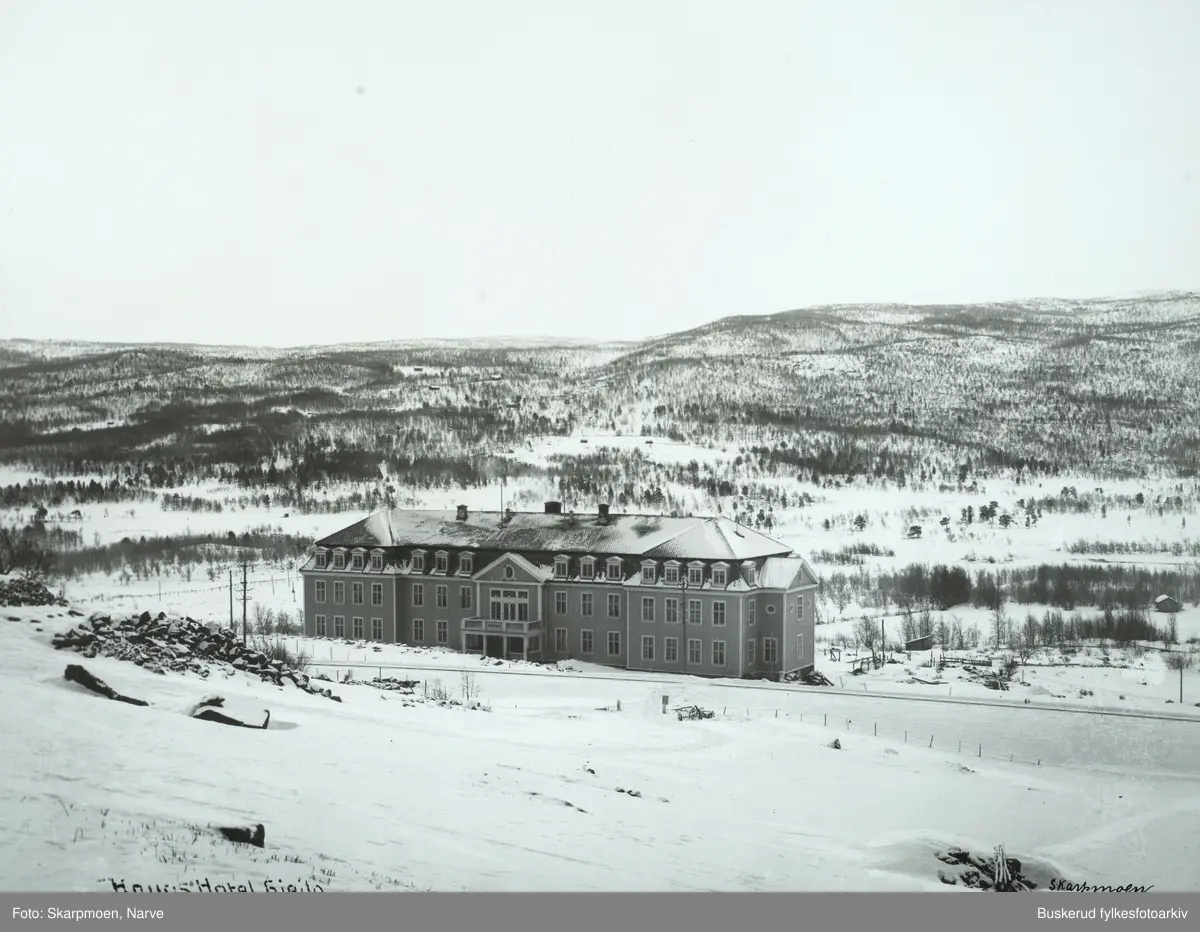 Haugs hotel ved Geilo. Hotellet ble bygd i 1910. Bygningen brant ned i 1916