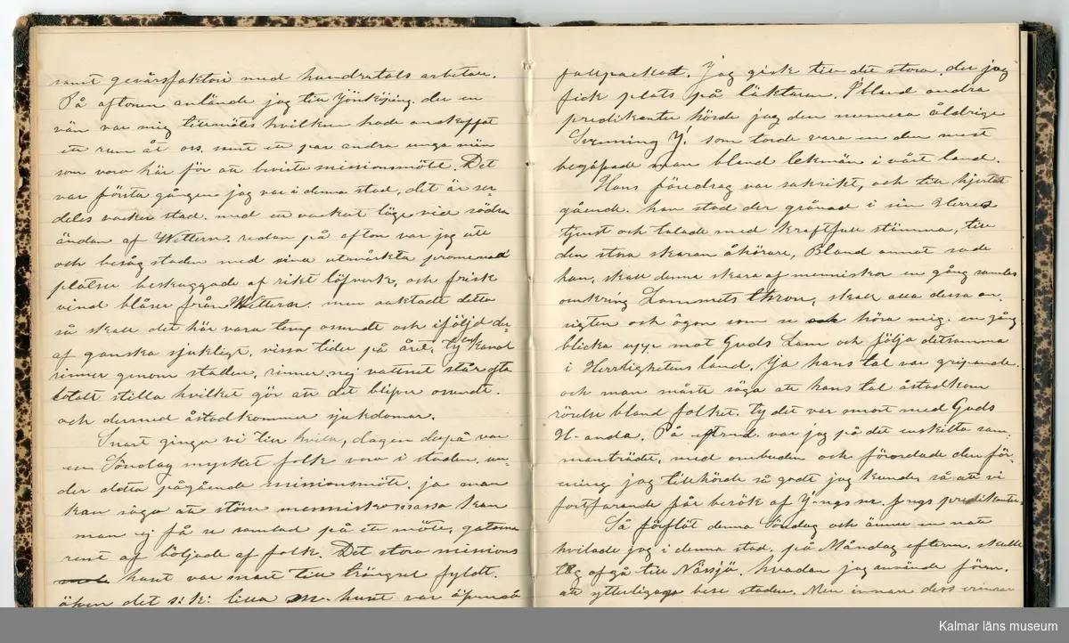 KLM 46431:2. Dagbok. Levnadsteckning. Del 2. Levnadsteckning skriven av garvaren Carl Gustaf Petersson. Nedteckningen började då familjen flyttade från Mönsterås till Eksjö 1884 och fortsatter fram till 1902. Berättelsen omfattar tiden från 1841 då han föddes i Köping, till 1902. Berättelse tar upp vardagliga händelser och bekymmer i en garvares tillvaro. Garveriyrket innebar för hans del att en stor del av tiden var han på resande fot till marknader mm. Han har under en längre tid ekonomiska bekymmer som ökar och blir ohållbart, vilket också leder till att han blir ställd inför rättslig prövning. Han blir dömd till fängelse i två månader för ekonomiska försummelser, fängelsetiden verkställs i Stockholm i fängelset på Långholmen. Även detta beskrivs mycket ingående i dagboken, han avtjänar sitt straff från onsdagen den 14 februari 1894 till lördagen den 14 april 1894.