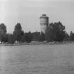 Badreportage vid Gustavsvik. 
6 juli 1959.
