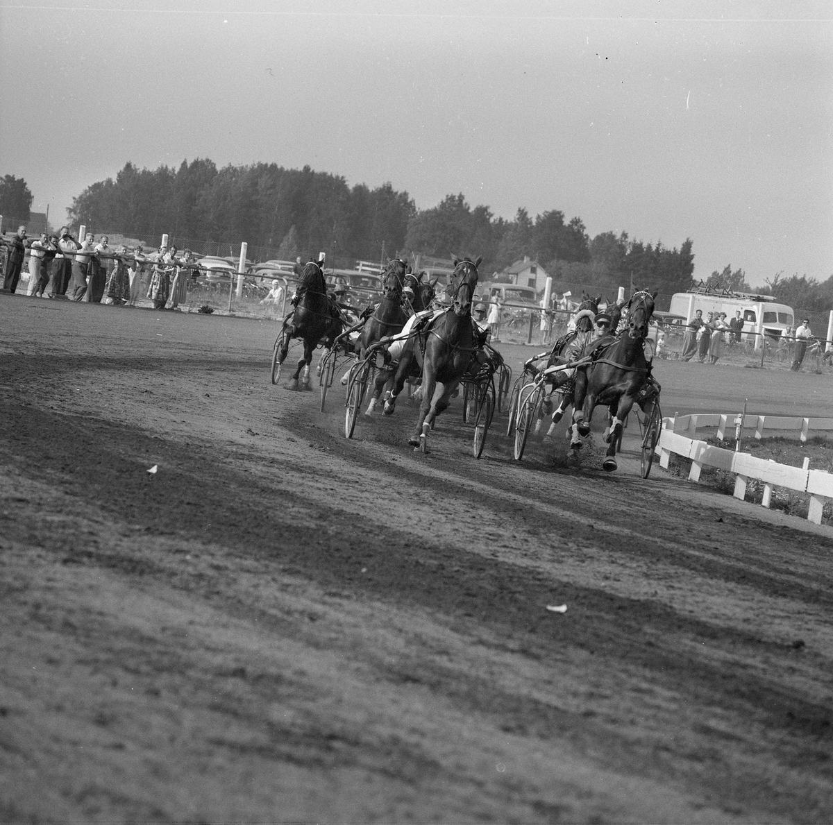 Rafflande fartfest på Marieberg. 
13 juli 1959.