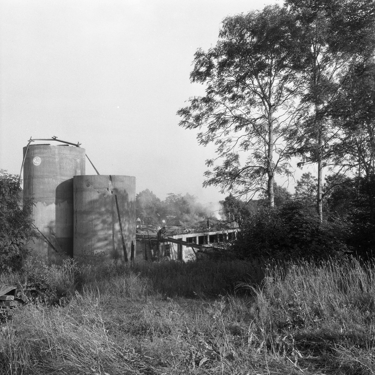 Blixten antände Latorps herrgård. 
13 juli 1959.