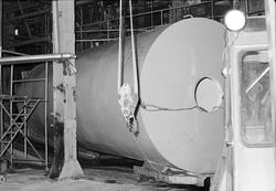 Silo for "MgO", sannsynligvis magnesiumoksid.