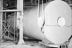 Silo for "MgO", sannsynligvis magnesiumoksid.