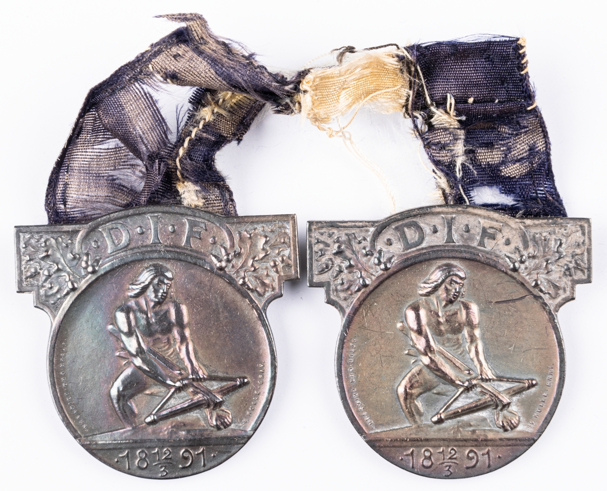 Medaljer, silver, D.I.F.