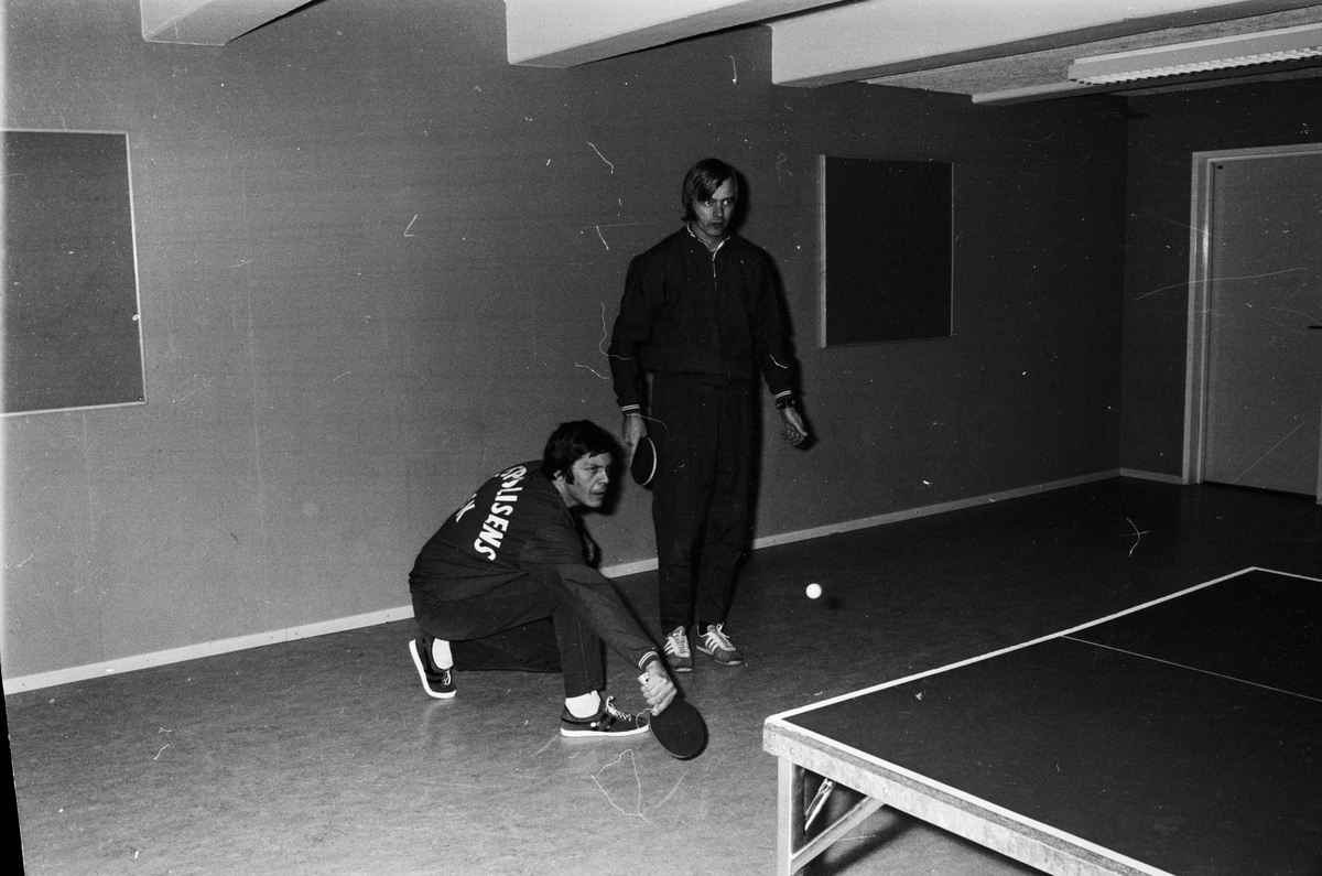 Stort intresse för Tierps korpbordtennis, Uppland 1973