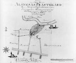 Karta över Alingsås Hälsobrunn 1823.
Originalet finns i Alin