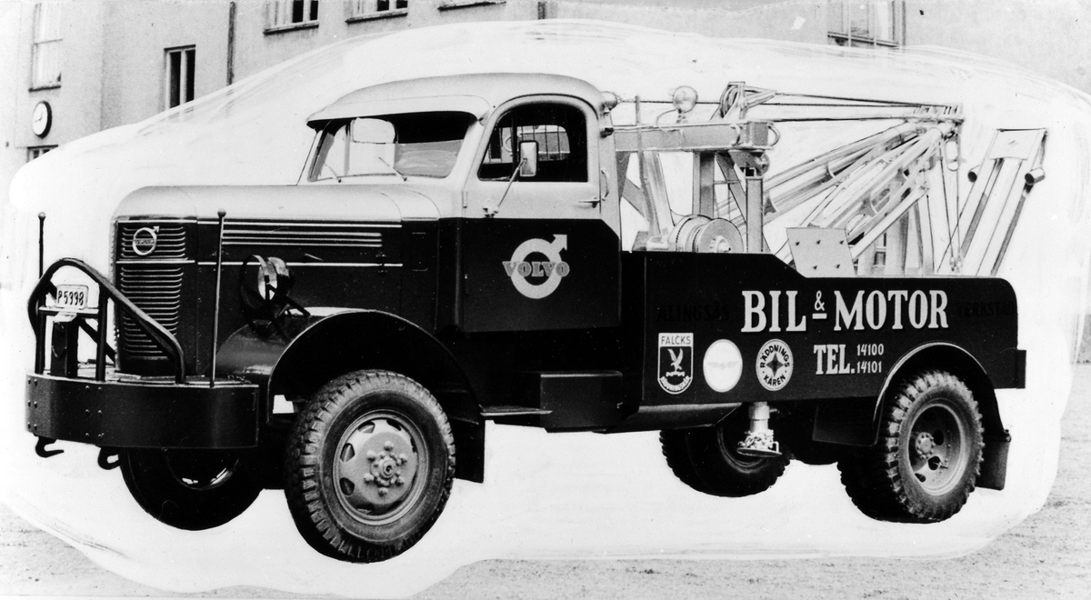 En bärgningsbil, Volvo TLV, inköpt från Visby till Bil och motor omkr 1949-1950.