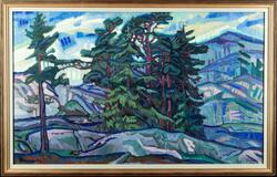 Skogsdunge [Oljemålning]