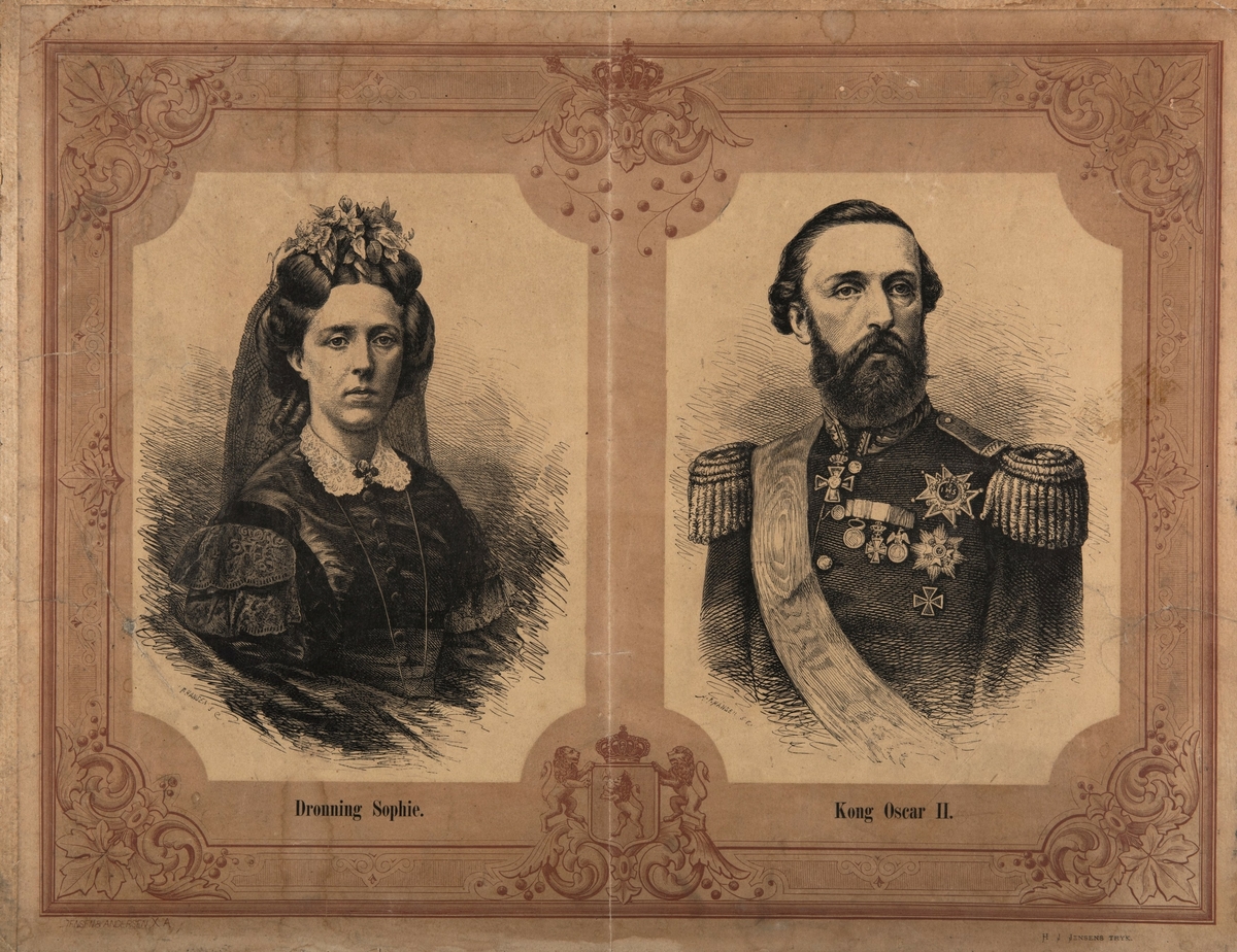Dronning Sophie/Kong Oscar II