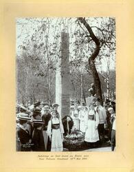 Avdukinga av Ivar Aasen sin bauta på Vår Frelsars Gravlund