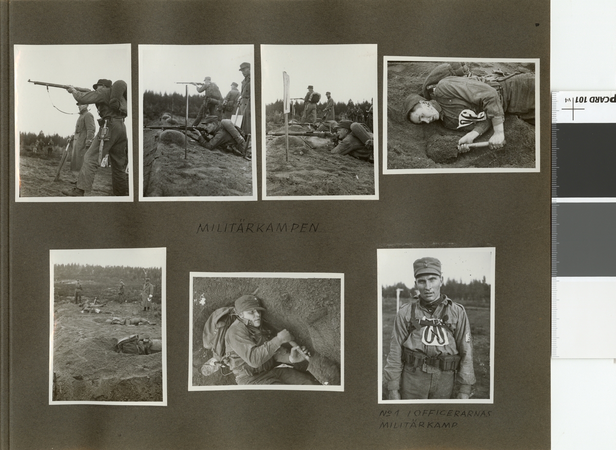Text i fotoalbum: "Militärkampen".