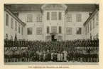 Fotoalbum innehållande bilder från Kungliga Krigsskolan i Karlberg år 1916.