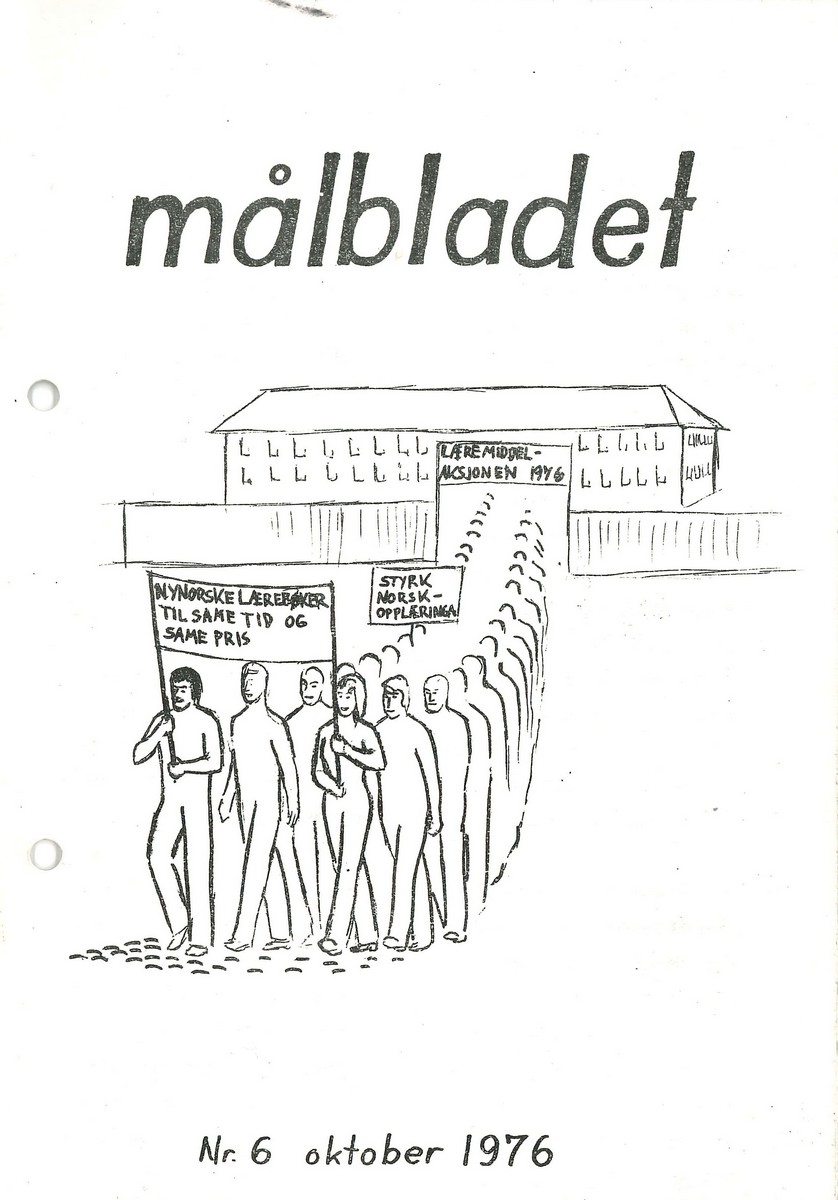 Utgåve av Målbladet på 12 A5-sider frå oktober 1976. Målbladet var medlemsavisa til Norsk Målungdom i Trondheim. Bladet er sendt til NMU Volda ved Berit Øygard.
