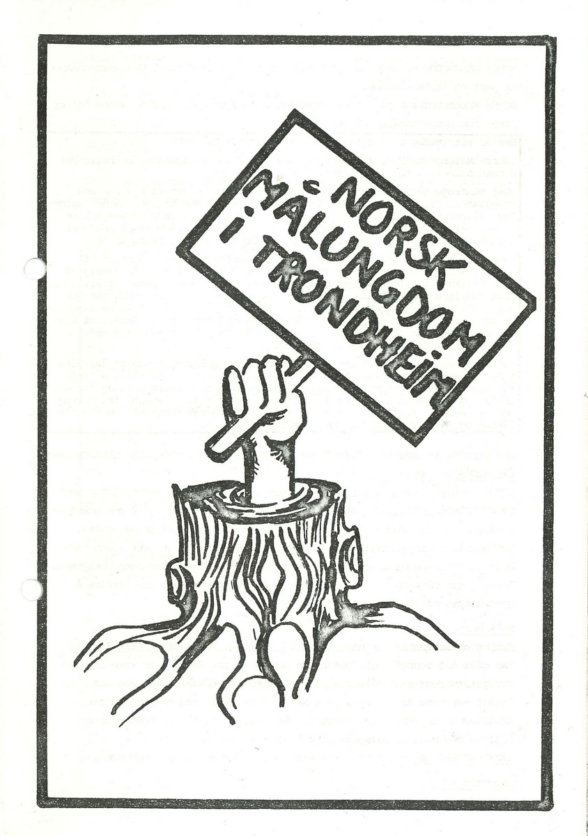 Flygeblad for Norsk Målungdom i Trondheim med informasjon om arbeidet i organisasjonen. Bladet er truleg frå hausten 1976. På baksida står det: "Bokmålet vert pressa på oss som det einaste naturlege og rette. Dialektar og nynorsk skal berre nyttast som kulturelle stasplagg. Studentar og skoleelevar - kjemp mot dette - vi må krevje rett til å nytte vårt eige mål i tale som i skrift. Snakk dialekt - skriv nynorsk! Slutt opp om NMU!" Flygebladet er på fire A5-sider.