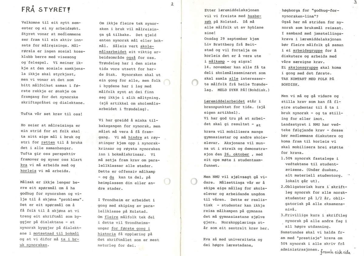 Utgåve av Målbladet på 12 A5-sider frå september 1976. Målbladet var medlemsavisa til Norsk Målungdom i Trondheim.
