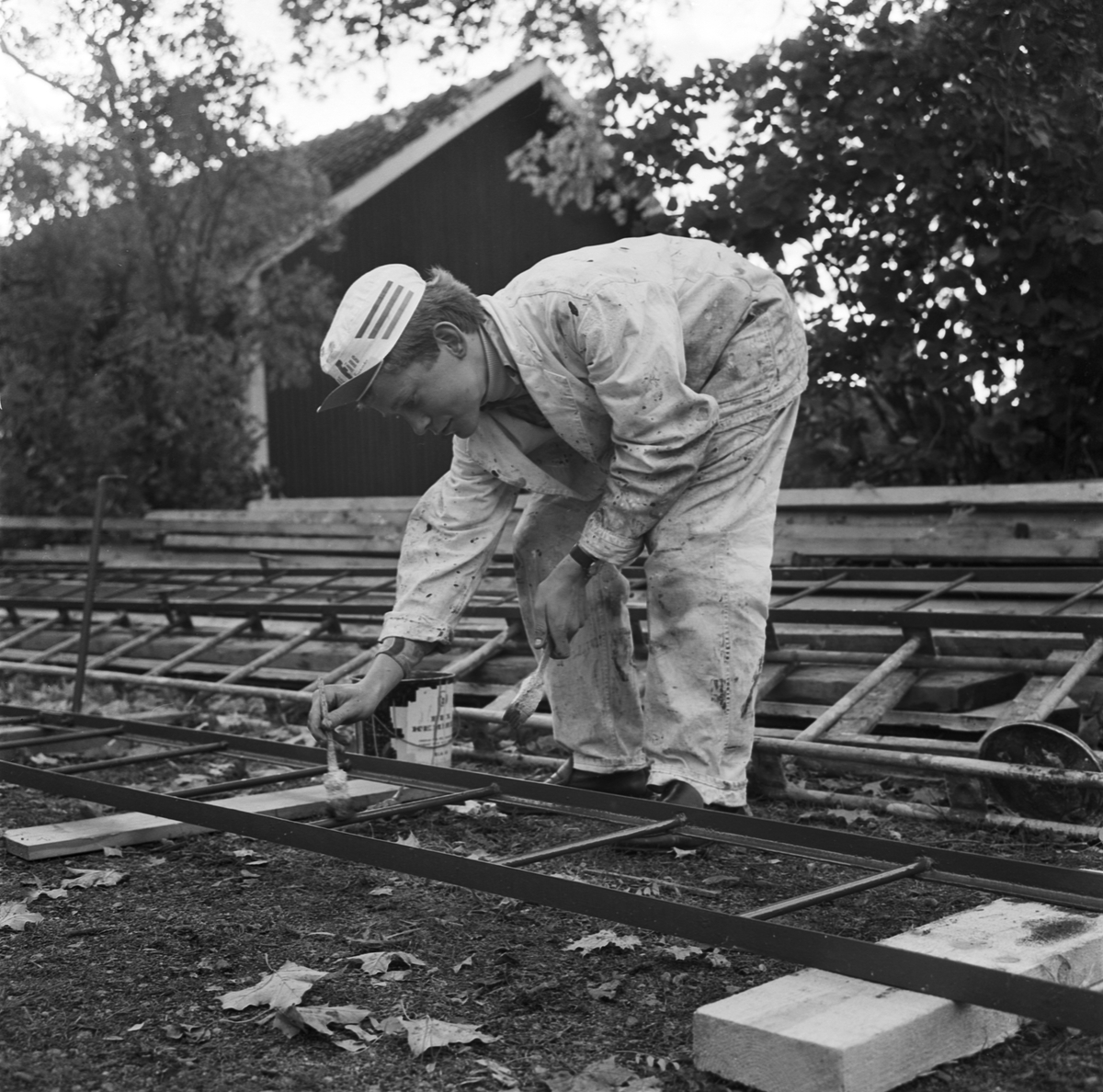 Nedlagd skola i Svanby, Uppland, oktober 1968