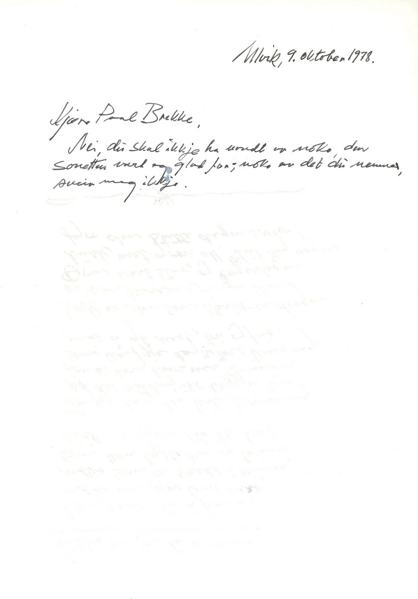 Tredje del av diktsamlinga "Glør i oska" av Olav H. Hauge.