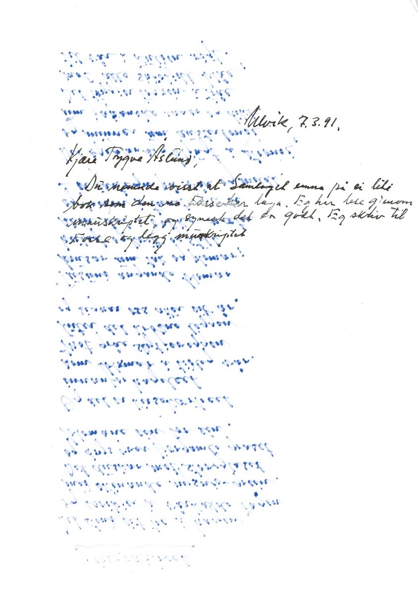 Tredje del av diktsamlinga "Glør i oska" av Olav H. Hauge.