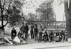 Växjö badhus uppförs vid Västergatan. 1912.