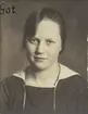 Margit Ljungberg (Got). Ur album Kurskamrater som delade ljuvt och lett, på Telegrafkursen i Stockholm 1920.