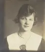 Birgit Markström (Bem). Ur album Kurskamrater som delade ljuvt och lett, på Telegrafkursen i Stockholm 1920.