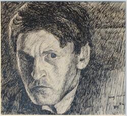 Självporträtt [Teckning]