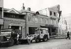 Rivning av Skandinaviska banken. 1973, Kungsgatan i Växjö.