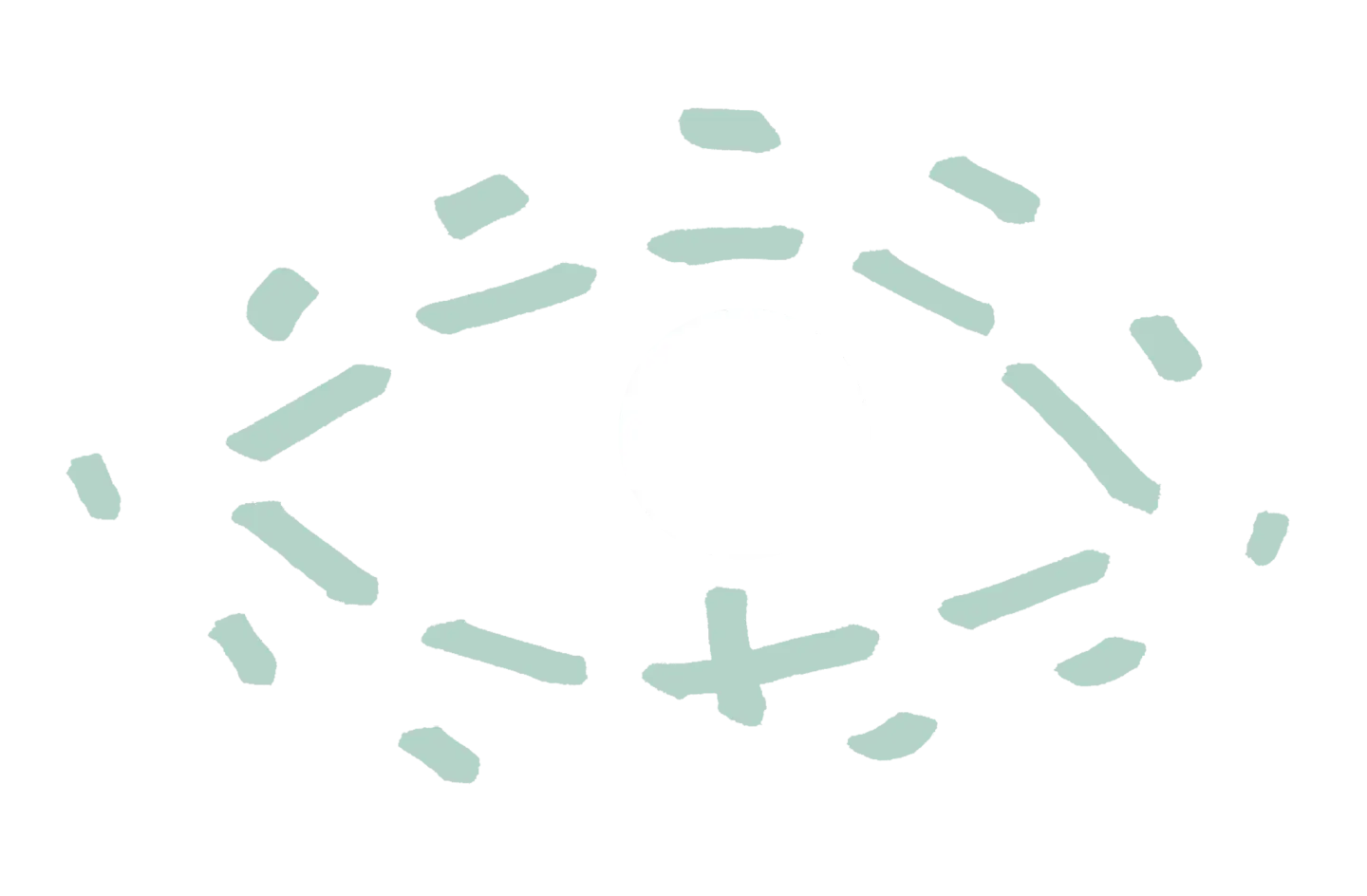 Grafikk, assosiasjoner til et øye. Grønn.