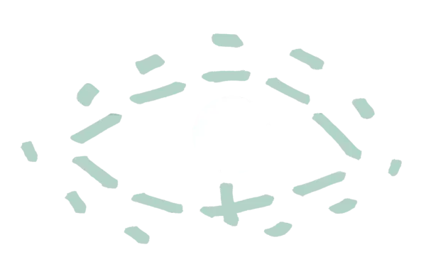 Grafikk, assosiasjoner til et øye. Grønn.