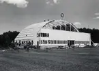 Tennishallen (idrottshallen) i Växjö, under uppbyggnad. 1938.