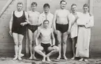 Växjö Simsällskap, vattenpololaget 1923. Troligen i Evedals badhus.