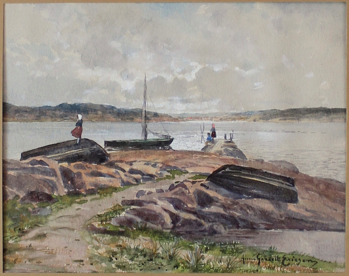 Strandlandskap [Akvarell]