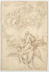 Utkast till en altartavla [Akvarell]