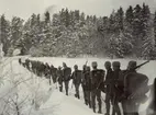 Album innehållande bilder från Kavalleriskolan i Umeå åren 1907-1908.