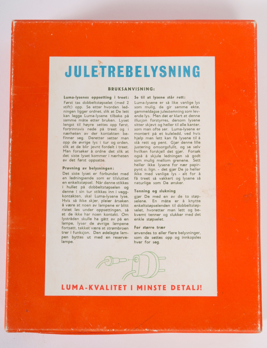 Juletrelys i originalemballasje 