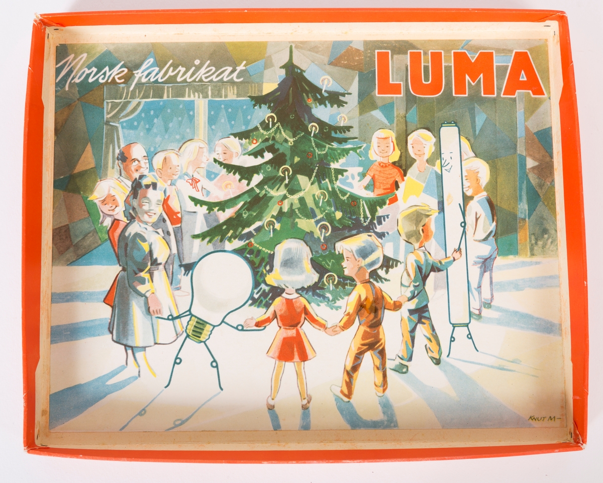 Juletrelys i originalemballasje 