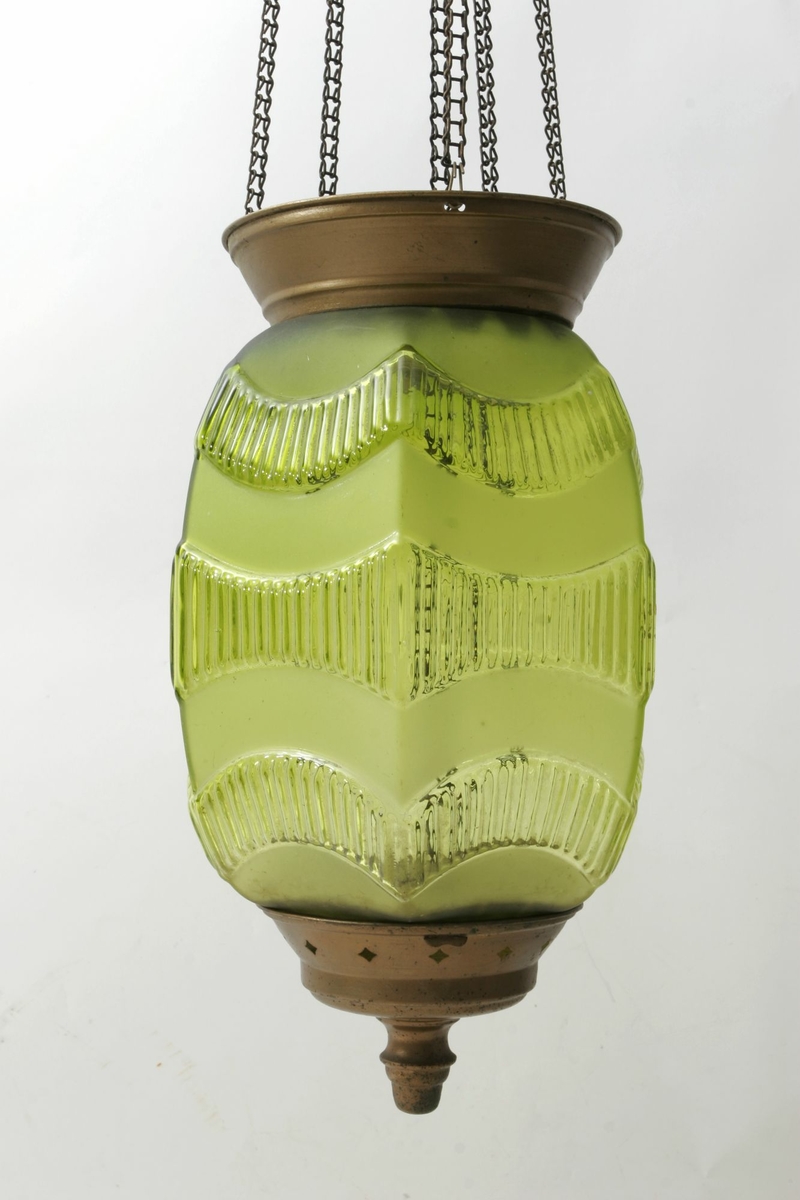 Taklampe fra 1920-tallet, også kalt "Måneskinnslampe" 