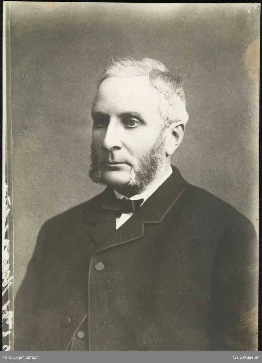 portrett, mann, grosserer, fabrikkeier, brystbilde
