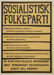 Plakater Sosialistisk Folkeparti