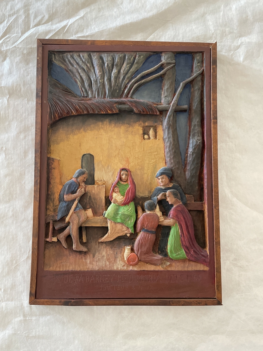 Maria, Josef of Jesusbarnet og de tre vise menn.